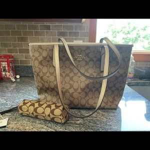 Coach Tote with Umbrella